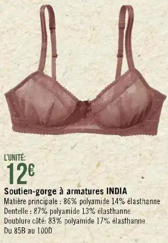 Géant Casino Sincère soutien-gorge à armatures india offre