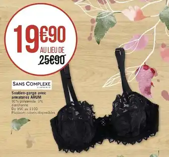 Géant Casino Sans complexe soutien-gorge avec armatures arum offre