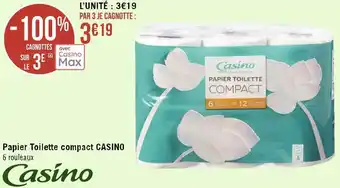Géant Casino Casino papier toilette compact offre