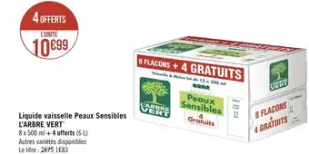 Géant Casino L’arbre vert liquide vaisselle peaux sensibles * offre