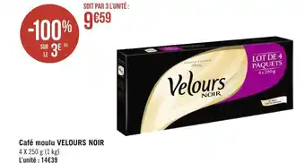 Velours noir café moulu