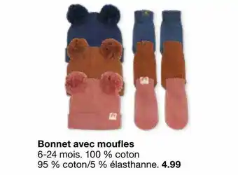 Zeeman Bonnet avec moufles offre