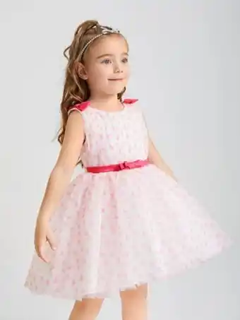 SheIn Shein fille 1 pièce robe de soirée à nœud à imprimé cœur en tulle offre