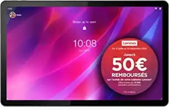 Amazon Lenovo tab p11 plus - tablette tactile 11'' 2k lcd (processeur mediatek helio g90t 8coeurs, 4 go de ram, umcp 128 go, arm ... offre