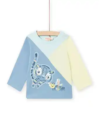 DPAM T-shirt tricolore motifs tigre fantaisie bébé garçon offre