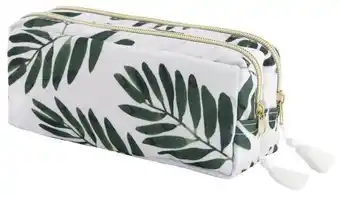 HEMA Trousse à double zip feuilles offre