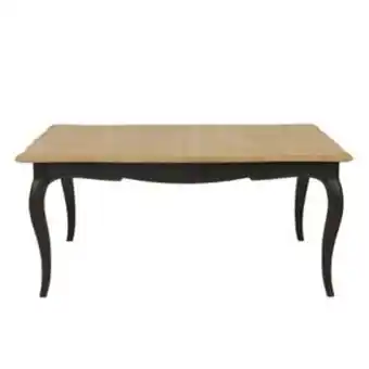 Interior's Table extensible noire 12 à 14 personnes en pin massif et plateau en frêne massif - manoir offre