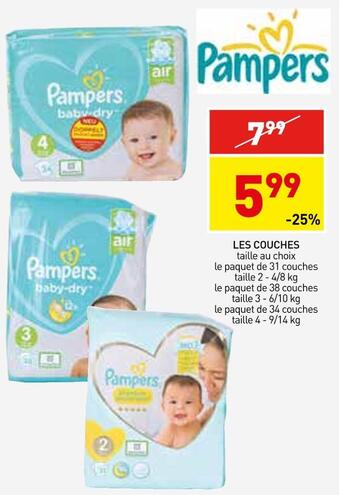 Stokomani Pampers les couches offre