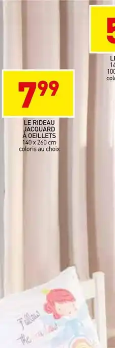 Stokomani Le rideau jacquard à oeillets offre