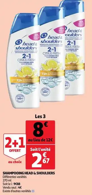 Auchan Head & shoulders shampooing offre