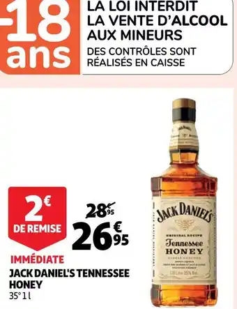 Auchan Jack daniel' jack daniel's tennessee honey offre