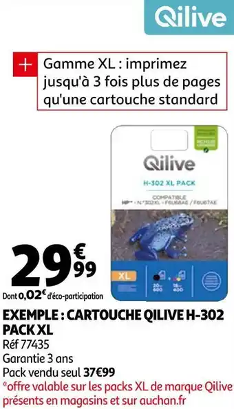 Auchan Qilive exemple : cartouche h-302 pack xl offre