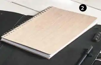 Auchan Auchan carnet spirales effet bois offre