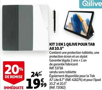 Auchan Qilive kit 3 en 1 pour tab a8 10.5" offre