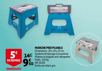 Auchan Marche pied pliable offre