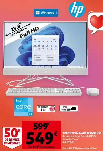 Auchan Hp tout en un 24-df1216nf offre