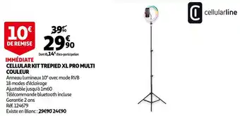 Auchan Cellularline cellular kit trepied xl pro multi couleur offre