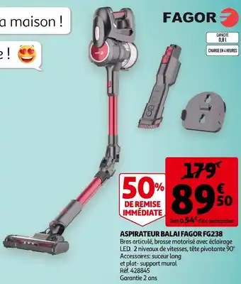 Auchan Fagor aspirateur balai fg238 offre