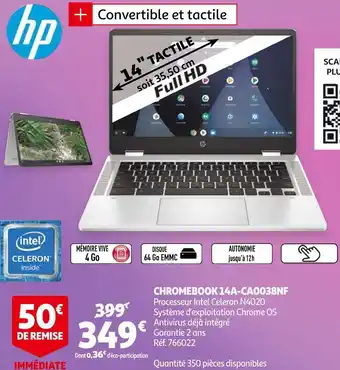 Auchan Hp chromebook 14a-ca0038nf offre
