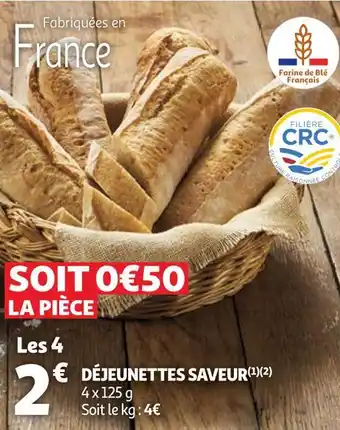 Auchan Déjeunettes saveur offre
