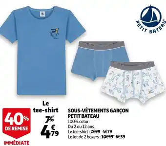 Auchan Petit bateau sous-vêtements garçon petit bateau offre