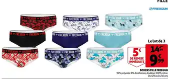 Auchan Freegun boxers fille offre