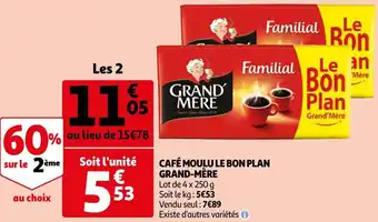 Grand'mère café moulu le bon plan