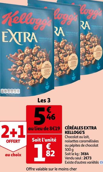 Auchan Kellogg's céréales extra offre