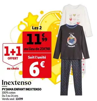 Auchan In extenso pyjama enfant offre
