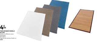 Auchan Actuel tapis de bain chenille offre