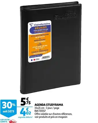 Auchan Clairefontaine agenda studyrama offre