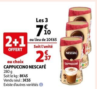 Auchan Nescafé cappuccino offre