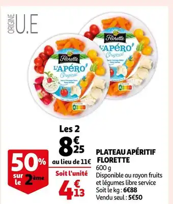 Auchan Florette plateau apéritif offre