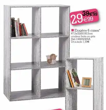 Kandy Etagère 6 Cases offre