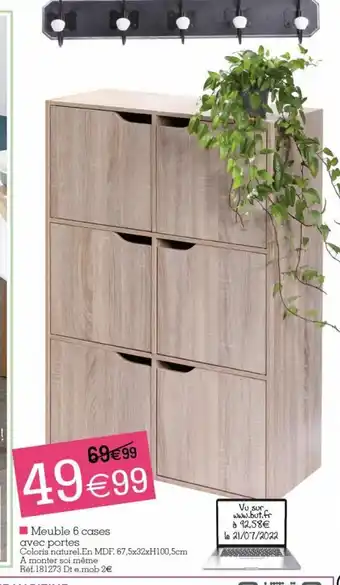 Meuble 6 Cases Avec Portes