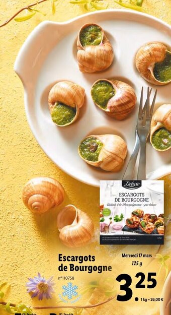 Lidl Escargots de Bourgogne offre
