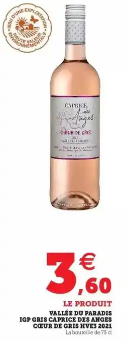 Hyper U Vallée du paradis 1gp gris caprice des anges cœur de gris hve3 2021 offre