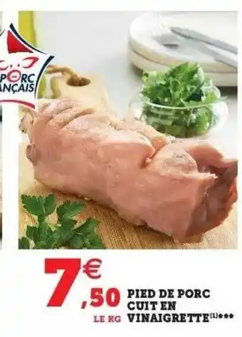 Hyper U Pied de porc cuit en vinaigrette offre