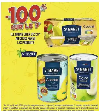 Casino Supermarchés Produits st mamet offre