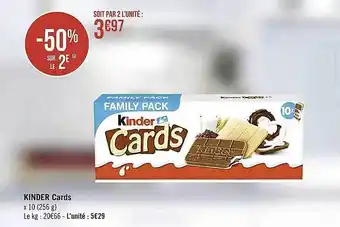 Casino Supermarchés Kinder cards offre