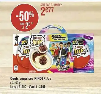 Oeufs surprises kinder joy
