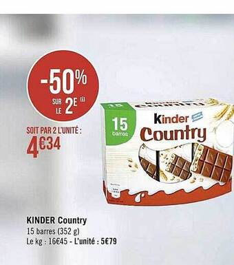 Casino Supermarchés Kinder country offre