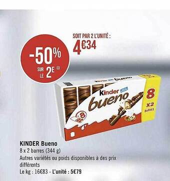 Casino Supermarchés Kinder bueno offre