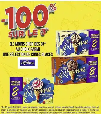 Cônes glaces extrême