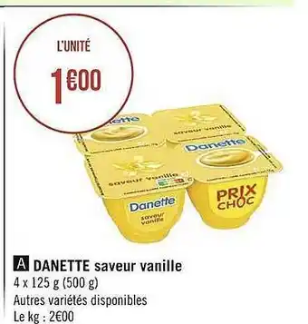 Danette saveur vanille