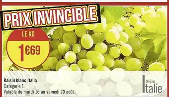 Casino Supermarchés Raisin blanc italia offre