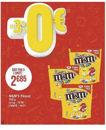 Casino Supermarchés M&m's peanut offre