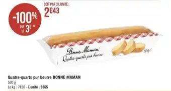 BONNE MAMAN quatre-quarts pur beurre