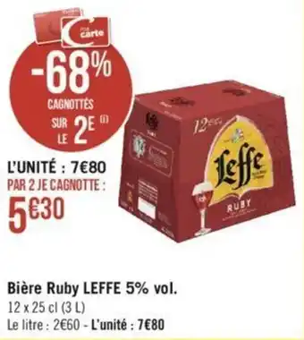 LEFFE bière ruby leffe 5% vol.