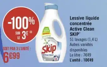 SKIP lessive liquide concentrée active clean